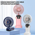 Ventilateur portable à 5 vitesses et affichage numérique