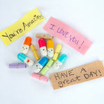 Lettres Capsule Message dans la bouteille (couleurs mélangées)