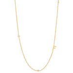 Collier à diamants avec lunette pour les initiales