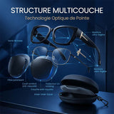 Lunettes de Soleil Carrées Polarisées avec Design Enveloppant