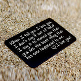 " I LOVE YOU " Carte métal gravée pour portefeuille