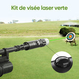 Kit de visée à alésage laser rouge réglable