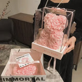 fleur cadeau ours rose