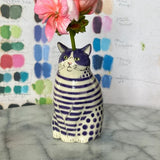 Vase pour chat à pois