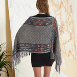 Pull Poncho à franges