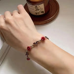 Ensemble de bijoux élégant avec collier et boucles d'oreilles en forme de fleur de rose
