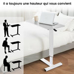 Table élévatrice pneumatique à roues cachées