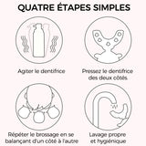 Brosse à dents pour enfants en forme de U de dinosaure