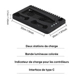 Support de refroidissement de la base de chargement pour deux manettes PS5