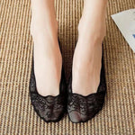 Chaussettes de doublure en dentelle pour femmes