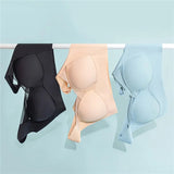 Bralette sans fil à bretelles élastiques et sans couture