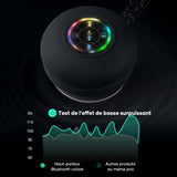 Mini Haut-parleur Bluetooth de douche à ventouse étanche avec lumière Led