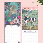 Calendrier mural des animaux 2024