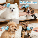 Nouvelle Brosse 2-en-1 pour Bain et Toilettage des Animaux