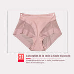 Slip moulant taille haute en soie glacée sans couture
