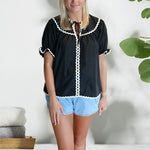 Chemise brodée Shell Clash