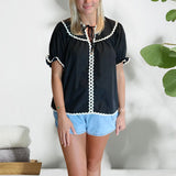 Chemise brodée Shell Clash