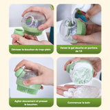 Brosse de bain en silicone pour animaux de compagnie