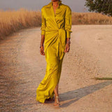 Robe à manches longues avec lacets