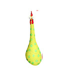 Décoration de poulet avec un long cou et de grands yeux