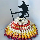 Ornement de porte-serviettes en bois de sorcière d'Halloween