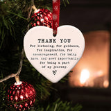 Ornement suspendu en forme de cœur de Noël
