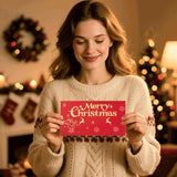 Sobre Rojo de Navidad Plegable con 6 Compartimentos