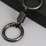 Porte-clés double anneau à ressort nordique rétro