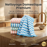 Chiffon de nettoyage en microfibre (3 pièces)