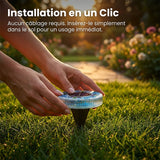 Lampes solaires à disque mosaïque