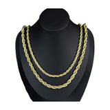 Collier en acier inoxydable à chaîne torsadée