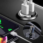 Chargeur de voiture rapide invisible avec anneau de traction en métal