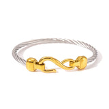 Bracelet torsadé à nœud bicolore