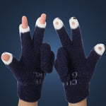 Gants tricotés en laine mignons