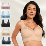 Bralette sans fil à bretelles élastiques et sans couture