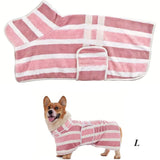Peignoir de bain de luxe en microfibre pour chien