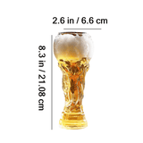 Verre à bière style trophée de football