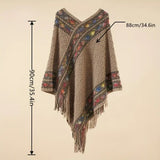 Pull Poncho à franges