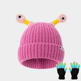 Chapeau en laine Petit monstre phosphorescent