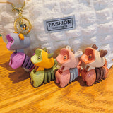 Mini porte-clés de lampe de bureau d'animal de bande dessinée