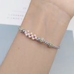 Bracelet tressé réglable Peach Blossom