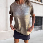 T-shirt à manches courtes avec feuille d'or