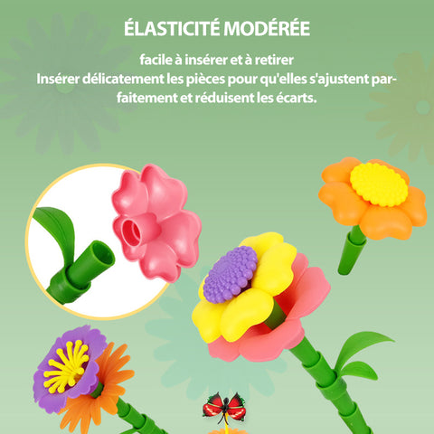 Jouets de construction du jardin de fleurs