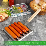 Rouleau à Hotdogs en Acier Inoxydable Rack à Rouleaux de Saucisses
