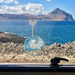 Capteur de soleil en verre de mer - Ornement de plage en forme de vague déferlante
