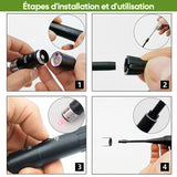 Kit de visée à alésage laser rouge réglable