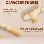 Brosse de toilettage autonettoyante pour animaux de compagnie