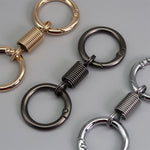 Porte-clés double anneau à ressort nordique rétro