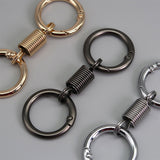 Porte-clés double anneau à ressort nordique rétro
