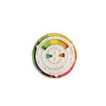 Broche en métal avec plaque de couleur
